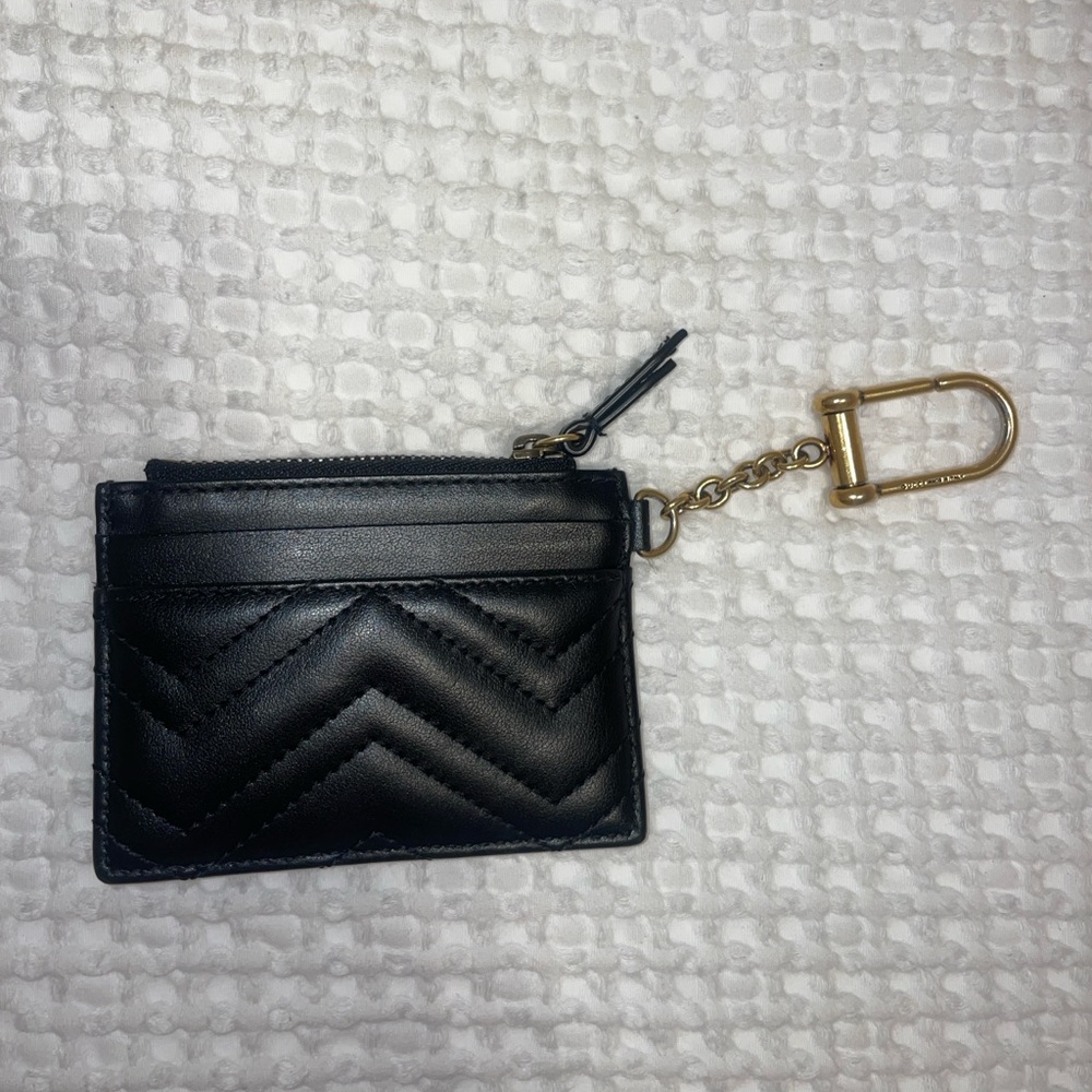 Gucci Black Quilted GG Marmont Key Pouch - Picture 2 of 7